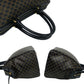 CELINE Handbag Leather, PVC black Macadam Blason Triomphe Pattern Women Used Authentic