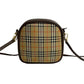 BURBERRY Shoulder Bag Leather, Canvas Brown Nova Check Women Used Authentic