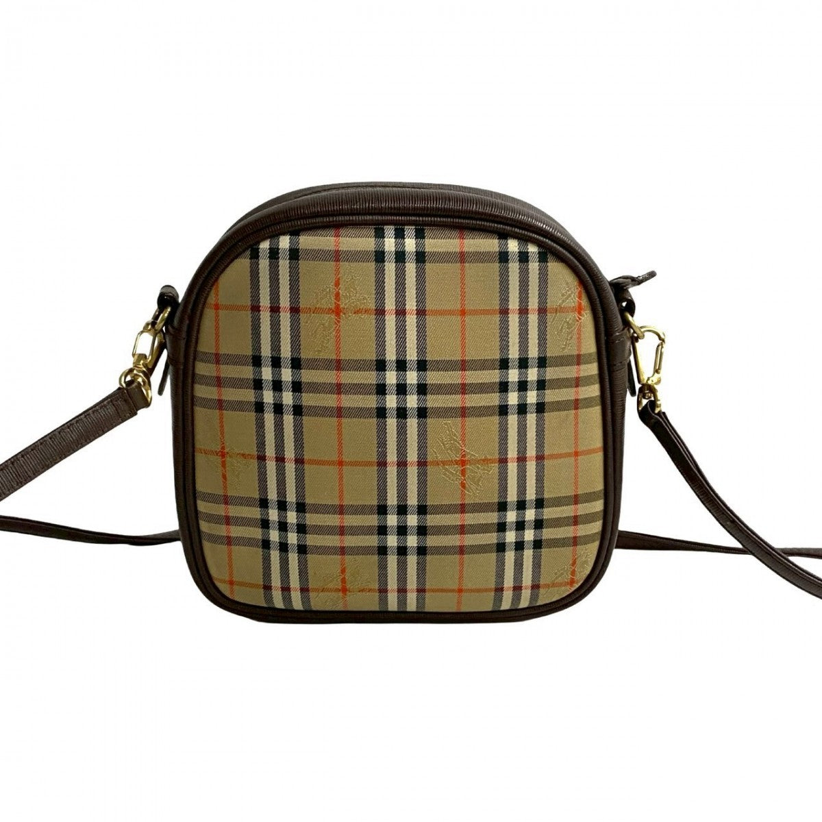 BURBERRY Shoulder Bag Leather, Canvas Brown Nova Check Women Used Authentic