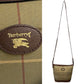 BURBERRY Shoulder Bag Leather, Canvas khaki Shadow Horse logo Nova Check Women Used Authentic