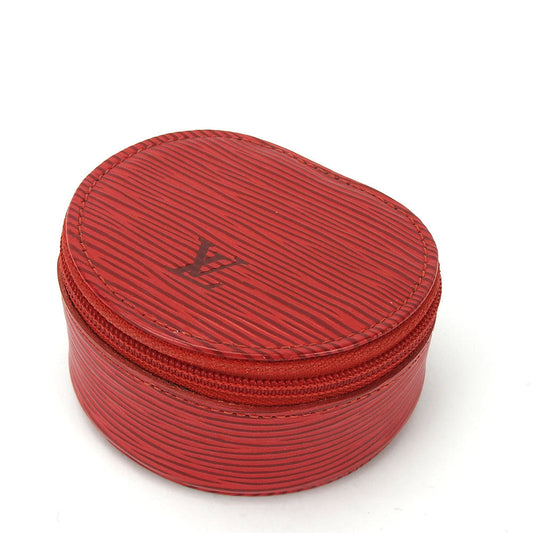 LOUIS VUITTON Accessory pouch M48227 Epi Leather Castilian red Ecran Bijoux unisex(Unisex) Used Authentic