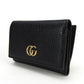 GUCCI Tri-fold wallet 644407 leather black GG Marmont unisex(Unisex) Used Authentic