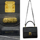 FENDI Shoulder Bag Epi Leather black FF logo Metal Women Used Authentic