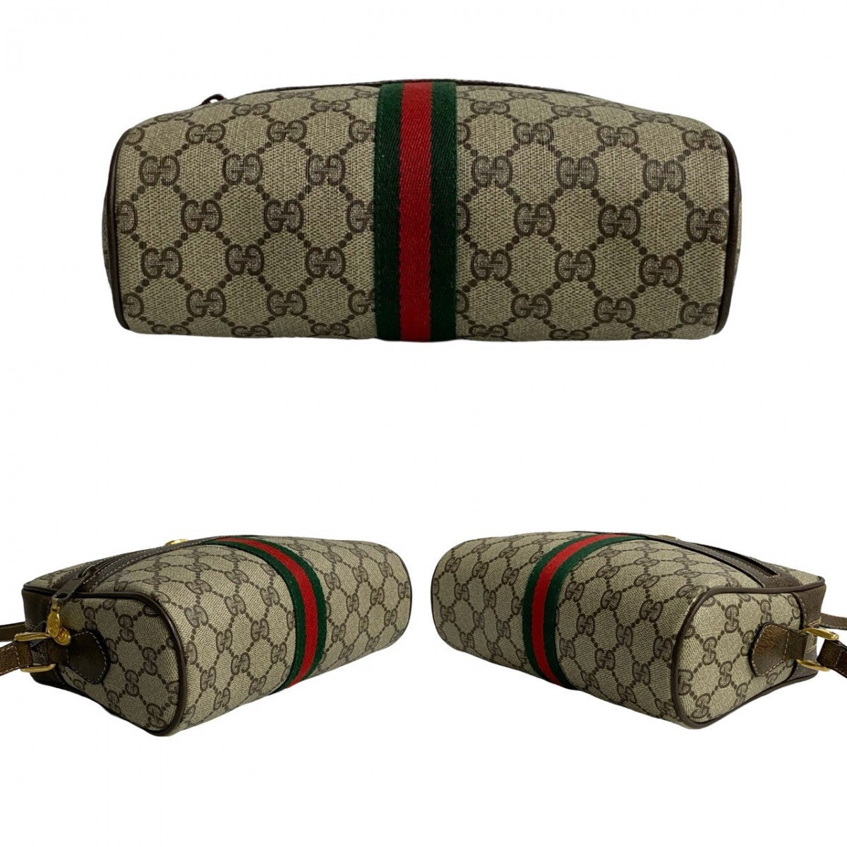 GUCCI Shoulder Bag leather Brown Sherry line