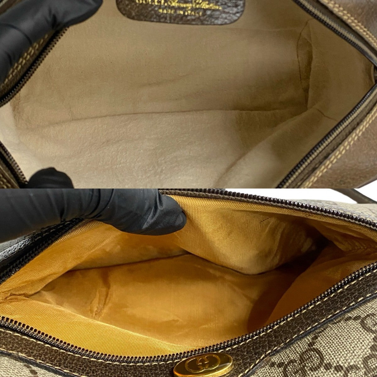 GUCCI Shoulder Bag leather Brown Sherry line