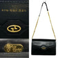 GUCCI Shoulder Bag Calfskin, Leather black GG logo Metal Women Used Authentic