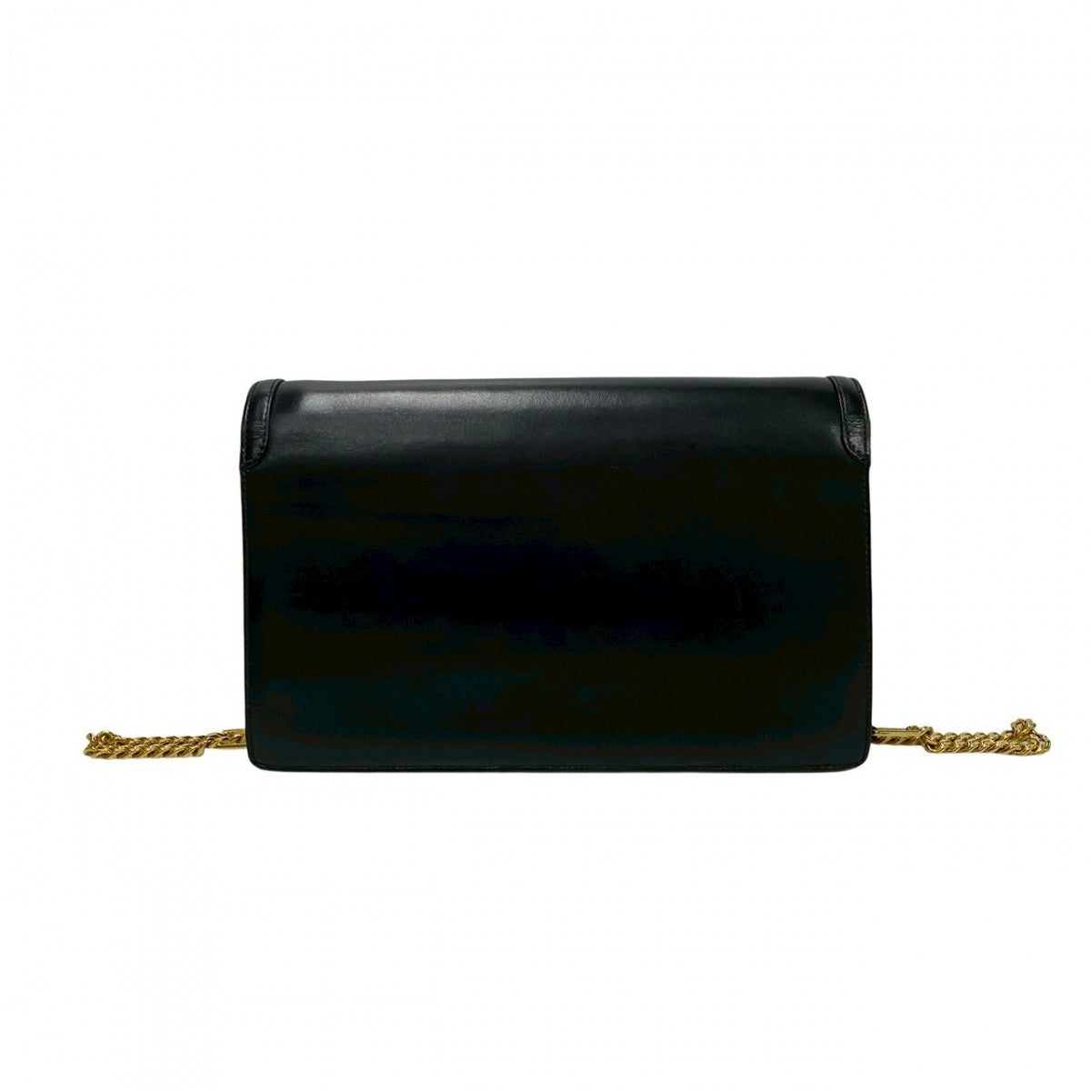 GUCCI Shoulder Bag Calfskin, Leather black GG logo Metal Women Used Authentic