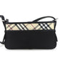 BURBERRY Shoulder Bag Canvas, Leather black Women Used Authentic