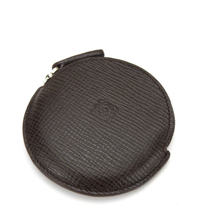 LOEWE Coin case leather Brown mens(Unisex) Used Authentic