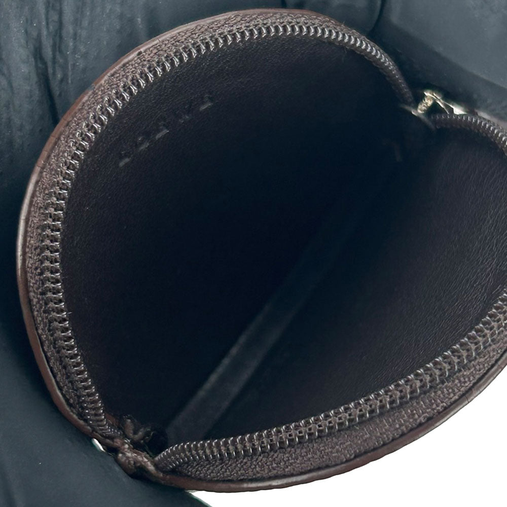 LOEWE Coin case leather Brown mens(Unisex) Used Authentic