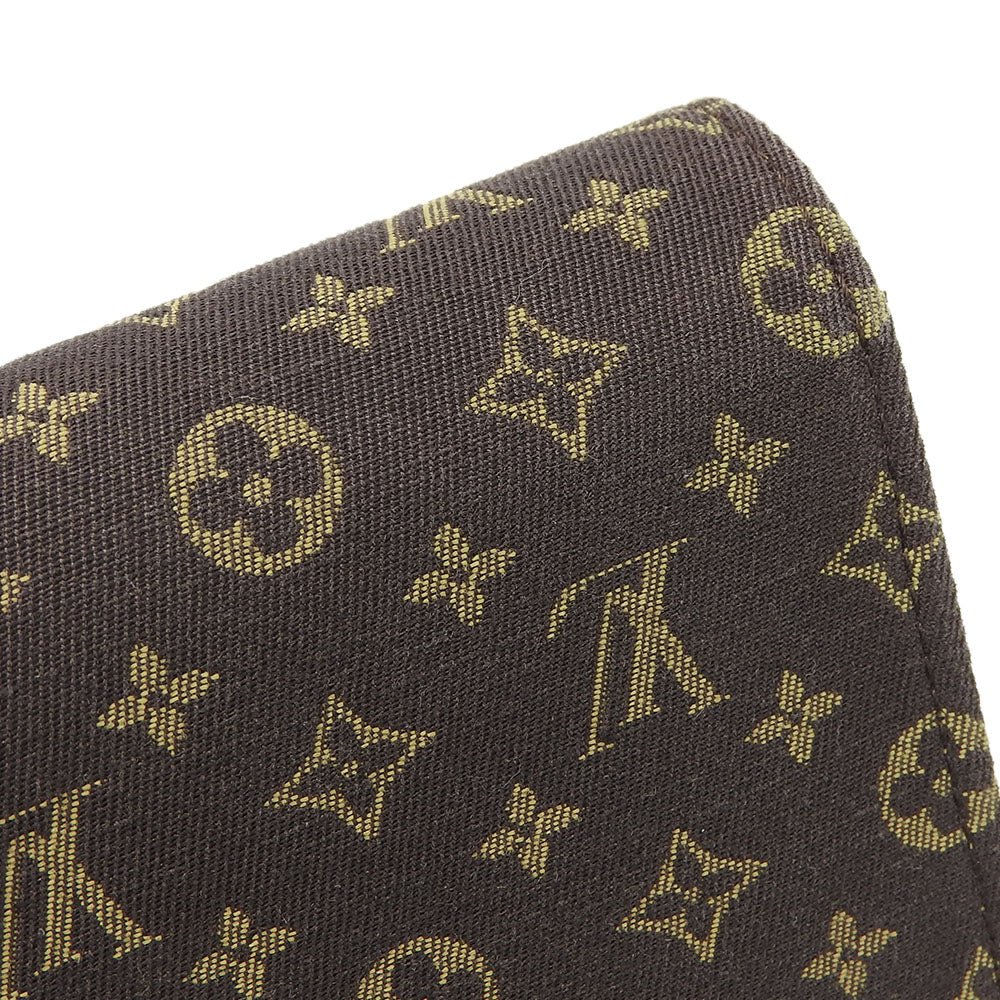 LOUIS VUITTON Long Wallet Purse M95234 Monogram mini run Brown Portefeuille Sara Women Used Authentic