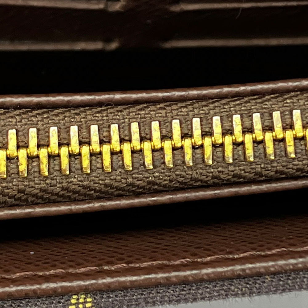LOUIS VUITTON Long Wallet Purse M95234 Monogram mini run Brown Portefeuille Sara Women Used Authentic