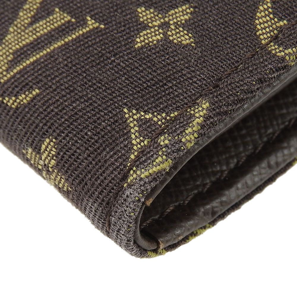LOUIS VUITTON Long Wallet Purse M95234 Monogram mini run Brown Portefeuille Sara Women Used Authentic