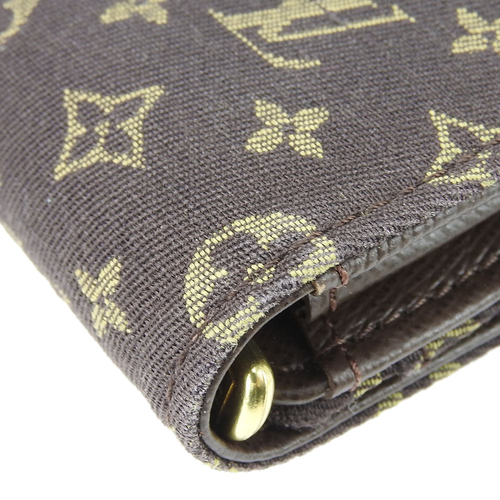 LOUIS VUITTON Long Wallet Purse M95234 Monogram mini run Brown Portefeuille Sara Women Used Authentic