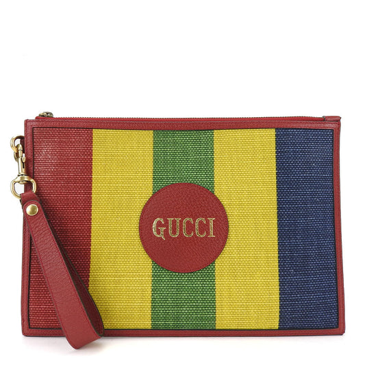 GUCCI Clutch bag 625602 Canvas, Leather multicolor Baiadera unisex(Unisex) Used Authentic