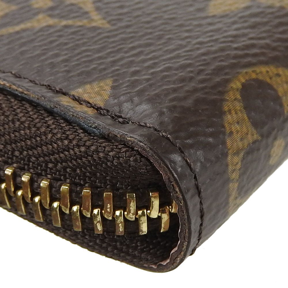 LOUIS VUITTON Long Wallet Purse M61298 Monogram Rose Valerie Portefeuille Clemence Women Used Authentic