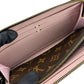 LOUIS VUITTON Long Wallet Purse M61298 Monogram Rose Valerie Portefeuille Clemence Women Used Authentic