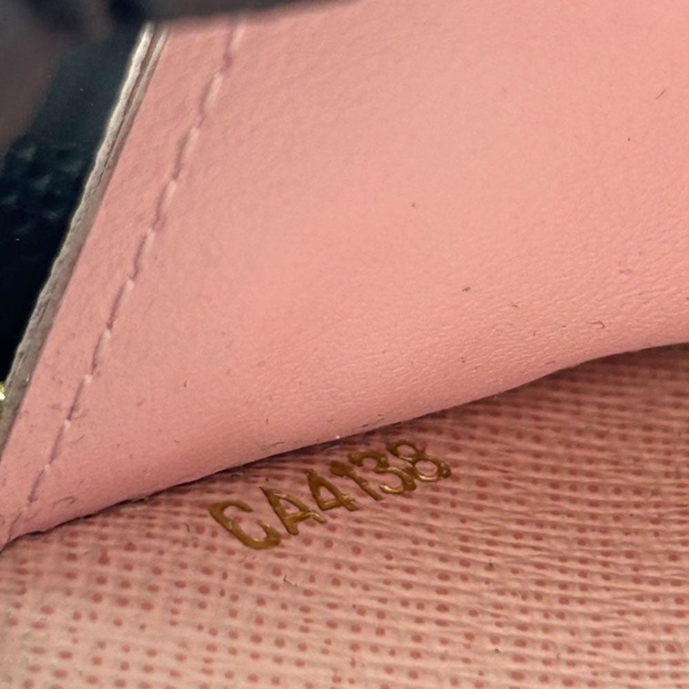 LOUIS VUITTON Long Wallet Purse M61298 Monogram Rose Valerie Portefeuille Clemence Women Used Authentic