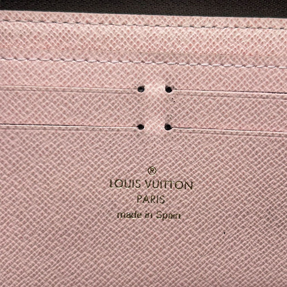 LOUIS VUITTON Long Wallet Purse M61298 Monogram Rose Valerie Portefeuille Clemence Women Used Authentic