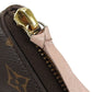LOUIS VUITTON Long Wallet Purse M61298 Monogram Rose Valerie Portefeuille Clemence Women Used Authentic