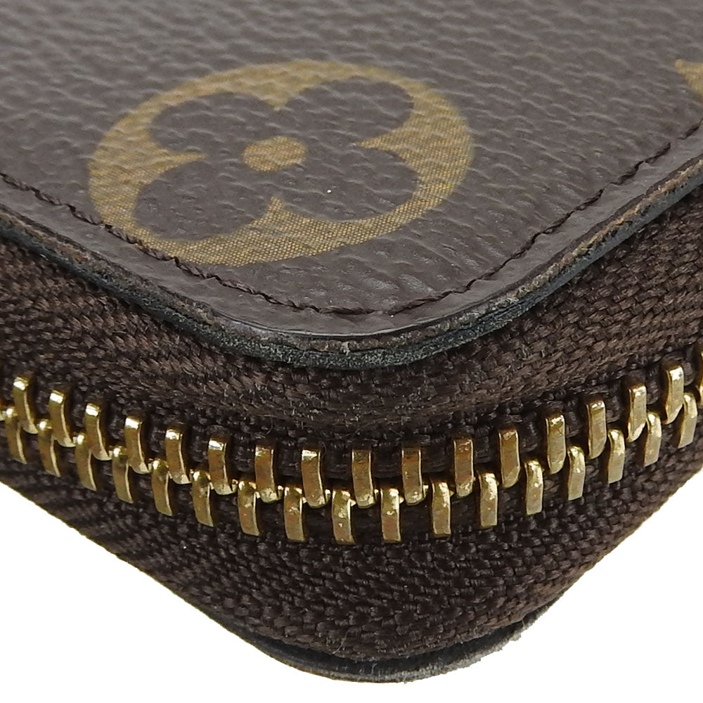 LOUIS VUITTON Long Wallet Purse M61298 Monogram Rose Valerie Portefeuille Clemence Women Used Authentic