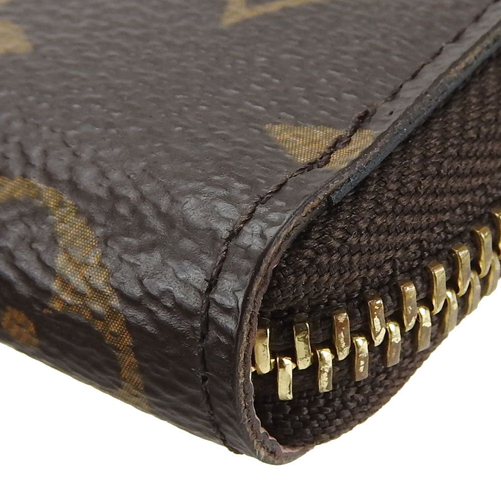 LOUIS VUITTON Long Wallet Purse M61298 Monogram Rose Valerie Portefeuille Clemence Women Used Authentic