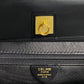 CELINE Handbag leather black Celine logo ring Metal Women Used Authentic
