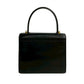 CELINE Handbag leather black Celine logo ring Metal Women Used Authentic