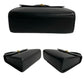 CELINE Handbag leather black Celine logo ring Metal Women Used Authentic