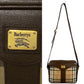 BURBERRY Shoulder Bag Canvas, Leather Brown Nova Check Shadow Horse logo Metal Women Used Authentic