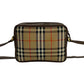 BURBERRY Shoulder Bag Canvas, Leather Brown Nova Check Shadow Horse logo Metal Women Used Authentic