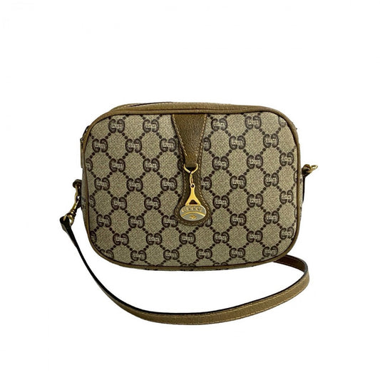 GUCCI Shoulder Bag Leather, PVC Brown gucci plus Women Used Authentic