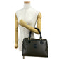 CELINE Handbag Leather, PVC black Macadam Blason Triomphe Pattern Women Used Authentic