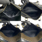 CELINE Handbag Leather, PVC black Macadam Blason Triomphe Pattern Women Used Authentic