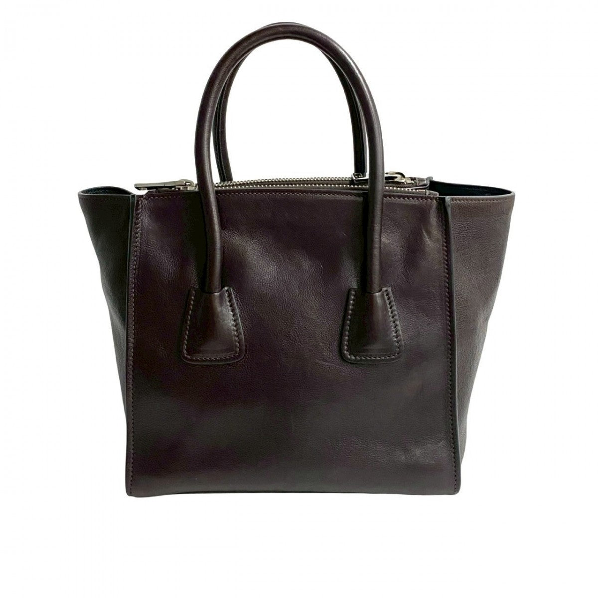 PRADA Shoulder Bag leather Brown