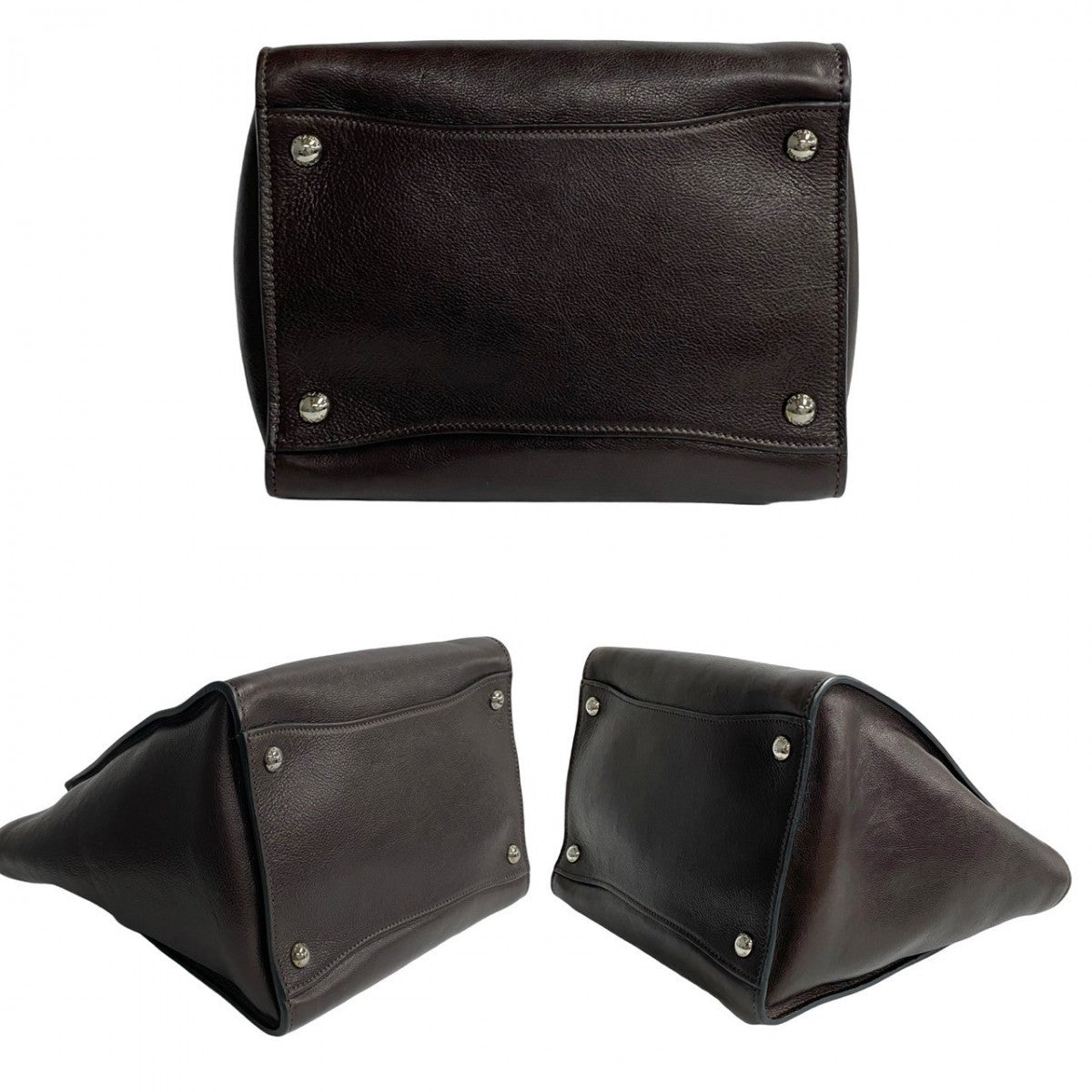 PRADA Shoulder Bag leather Brown