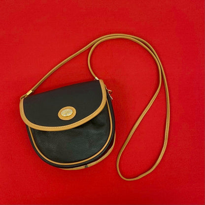 GUCCI Shoulder Bag leather black gucci plus Women Used Authentic
