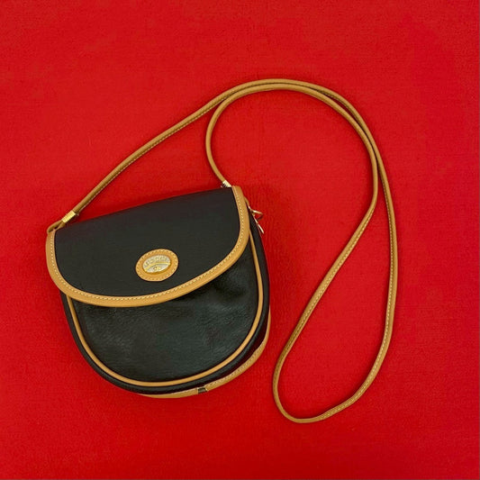 GUCCI Shoulder Bag leather black gucci plus Women Used Authentic