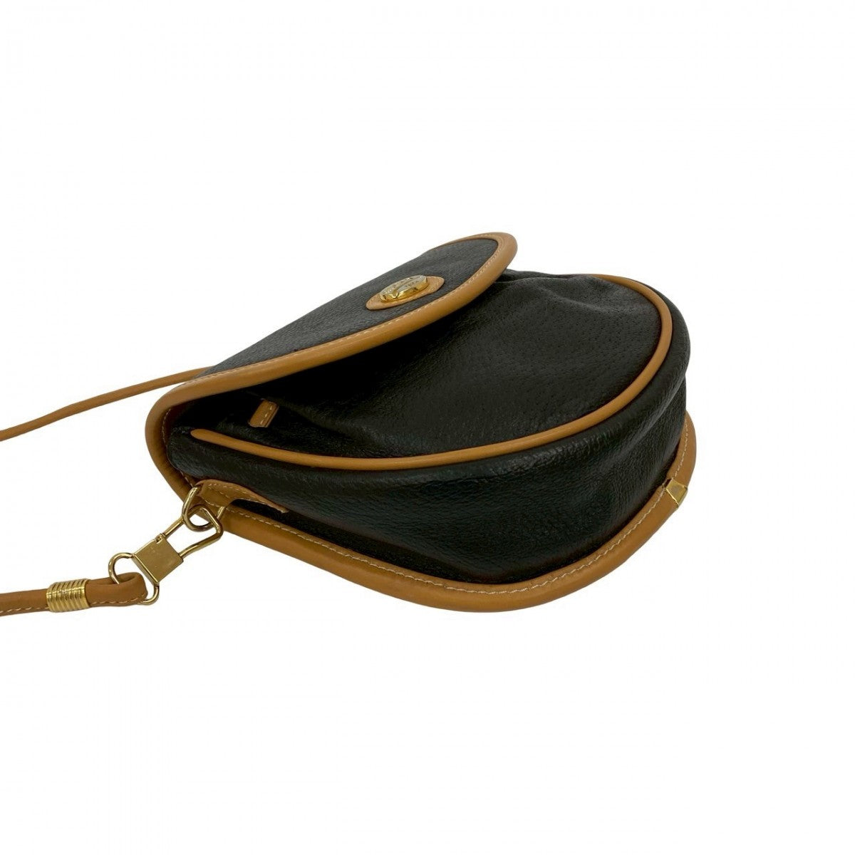 GUCCI Shoulder Bag leather black gucci plus Women Used Authentic