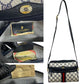 GUCCI Shoulder Bag leather Navy Sherry line