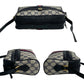 GUCCI Shoulder Bag leather Navy Sherry line