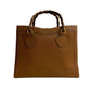 GUCCI Handbag leather Brown Bamboo