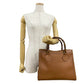 GUCCI Handbag leather Brown Bamboo