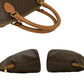 CELINE Handbag Leather, PVC Brown Macadam Blason Triomphe Pattern Women Used Authentic