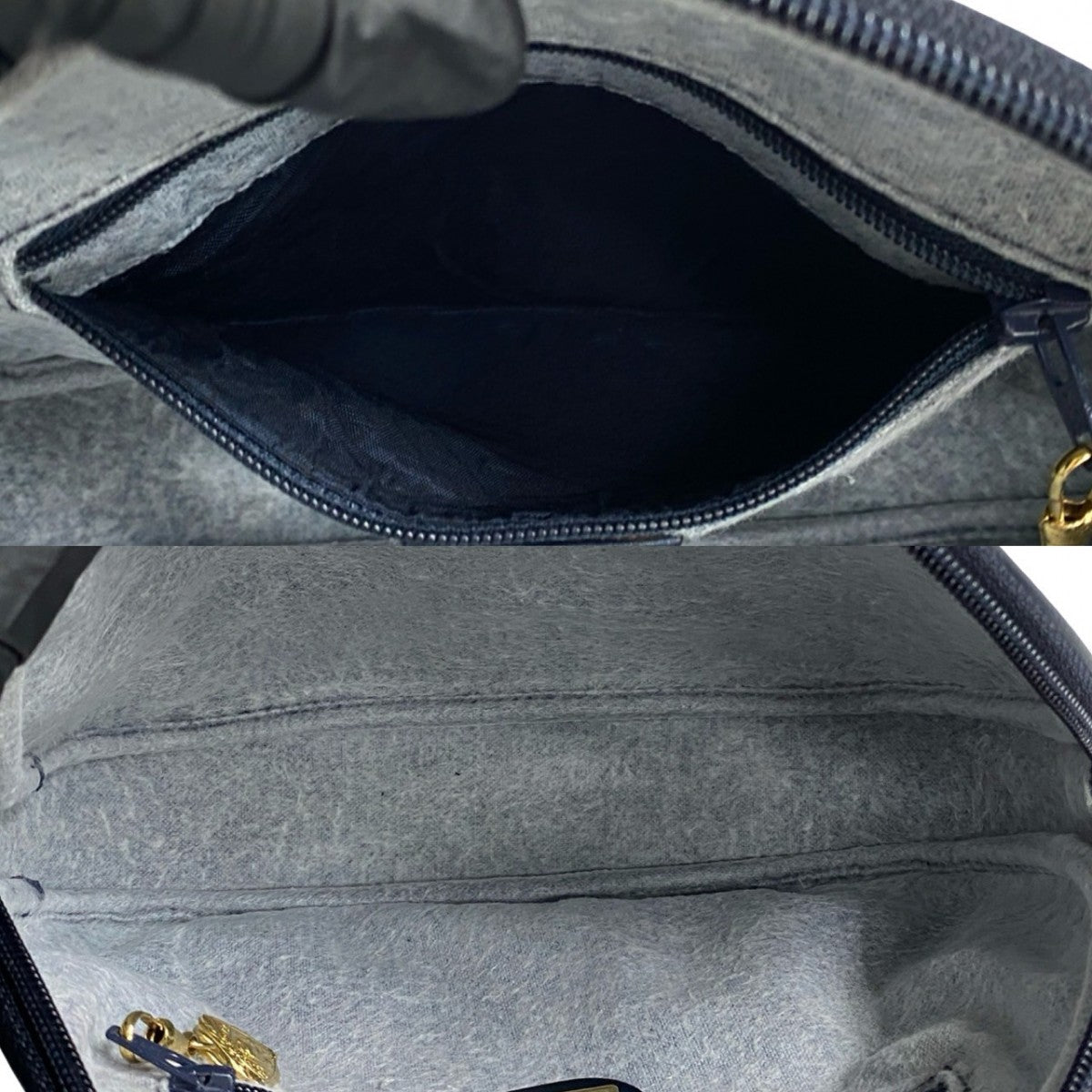 GUCCI Shoulder Bag leather Navy