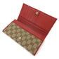 GUCCI Bifold Wallet 346058 GG canvas beige Women Used Authentic