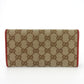 GUCCI Bifold Wallet 346058 GG canvas beige Women Used Authentic