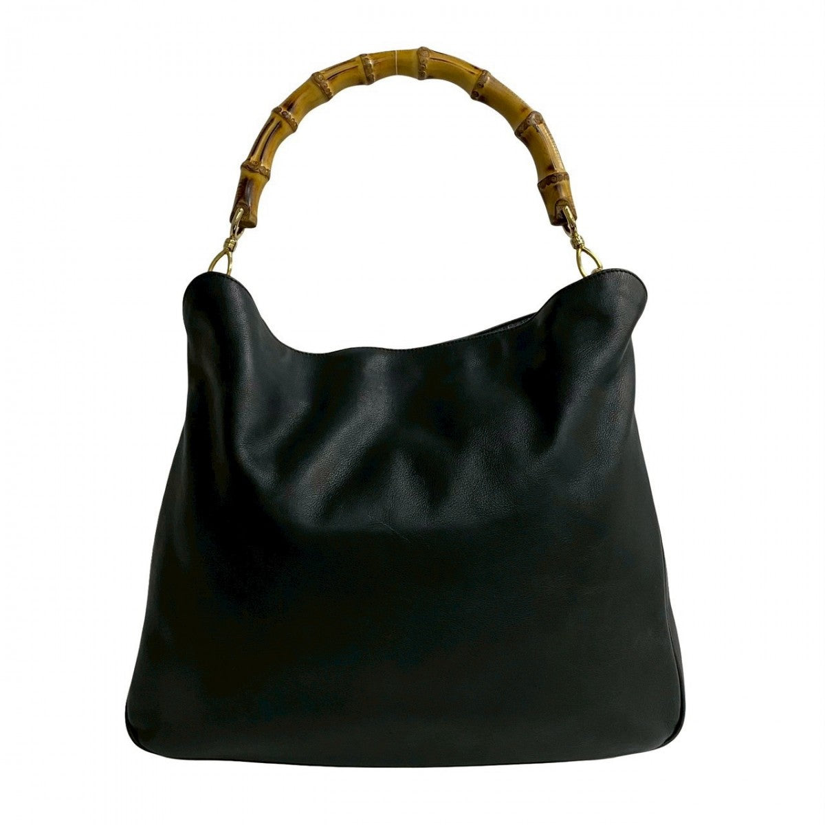 GUCCI Handbag leather black Bamboo