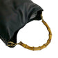 GUCCI Handbag leather black Bamboo
