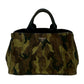 PRADA Tote Bag canvas khaki Canapa Camouflage